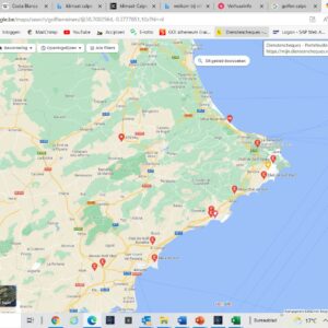 13 Golfterreinen kaart